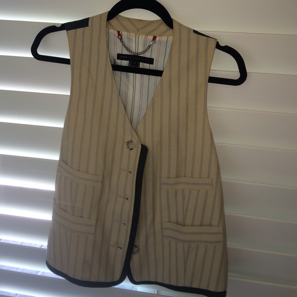 Marc By Marc Jacobs Jackets & Blazers - Vintage Marc Jacobs Lined Striped Button Vest Size Large